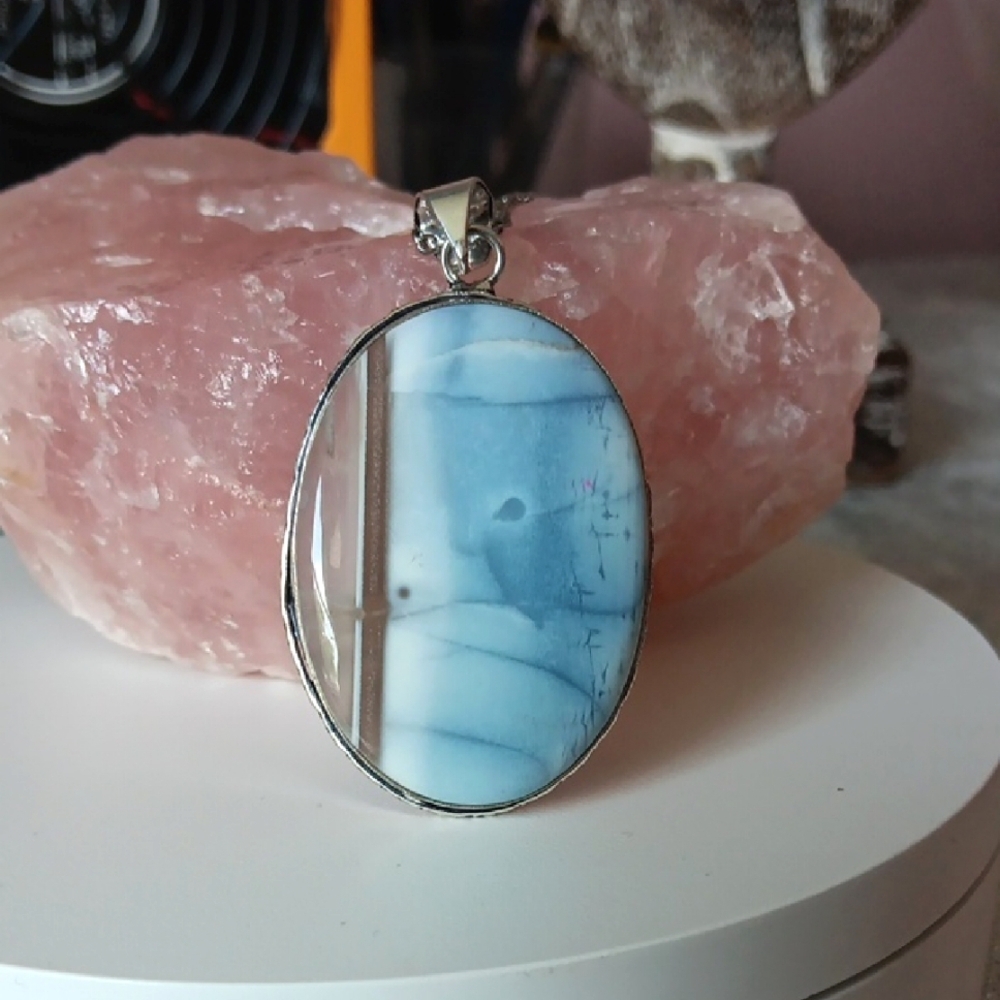 Owyhee Opal Pendant Necklace .925
